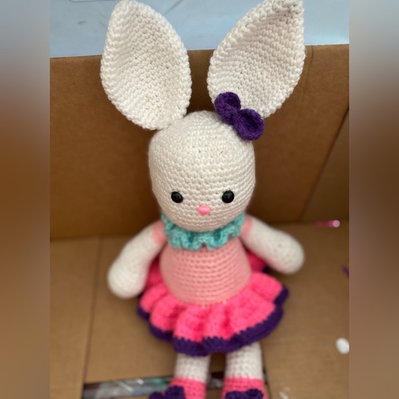 HANDCRAFTED Colorful Bunny crochet - Picture 3 of 3